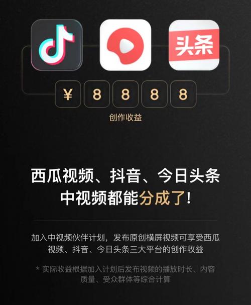 一毛钱给10000播放量_抖音中视频伙伴计划_字节跳动中视频流量分成