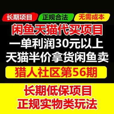 天猫半价代买项目_闲鱼业务自助下单低价_闲鱼卖货另类玩法